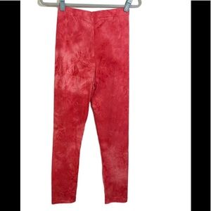 Mayfair Leggings High Rise Super Soft Pink Tie Dye Full Length Womens Size Large